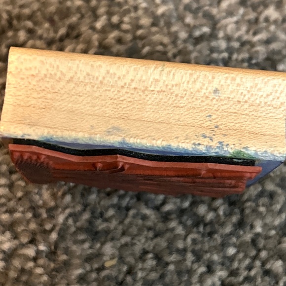 Stampscapes, cattails, B164, rubber, wood, mounted stamp - Picture 4 of 9